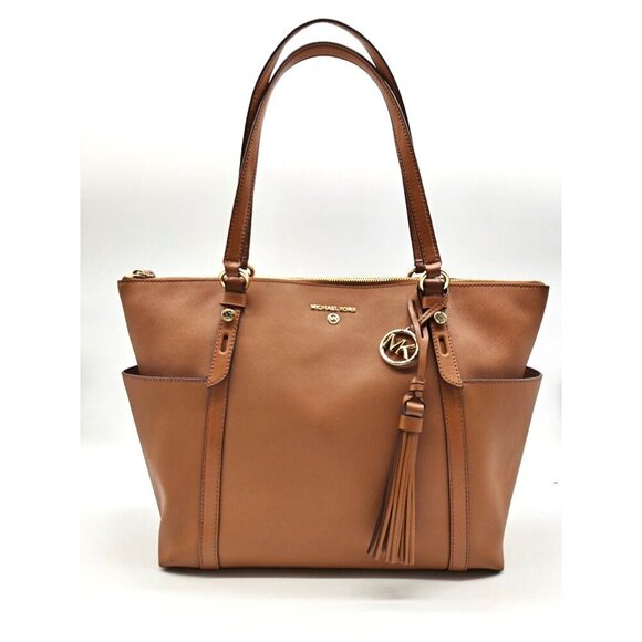 MICHAEL KORS Sullivan leather side pockets large tote bag - Brown/Luggage - Picture 2 of 15